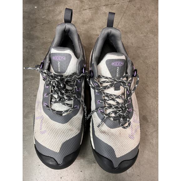 KEEN NXIS Women’s Waterproof Trail Shoe US 9.5 / EU 40 Gray & Purple Hiking - Picture 1 of 12